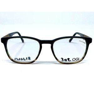 New OGI Evolution Green/Gold Pillow Made in Italy Mens Eyeglasses 49-19-145